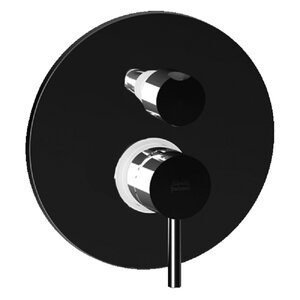 Изображение товара Смеситель Paffoni Light LIG018NO для душа встраиваемый, с внутренней частью, цвет черный матовый