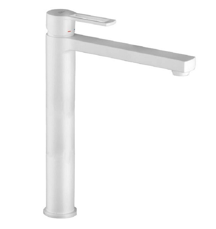 Изображение товара Высокий смеситель для раковины Paffoni Ringo RIN081BO белый матовый