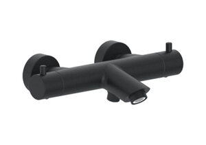 Изображение товара Смеситель Paffoni Light LIQ022NO для ванны термостатический, без душевого гарнитура, цвет черный матовый