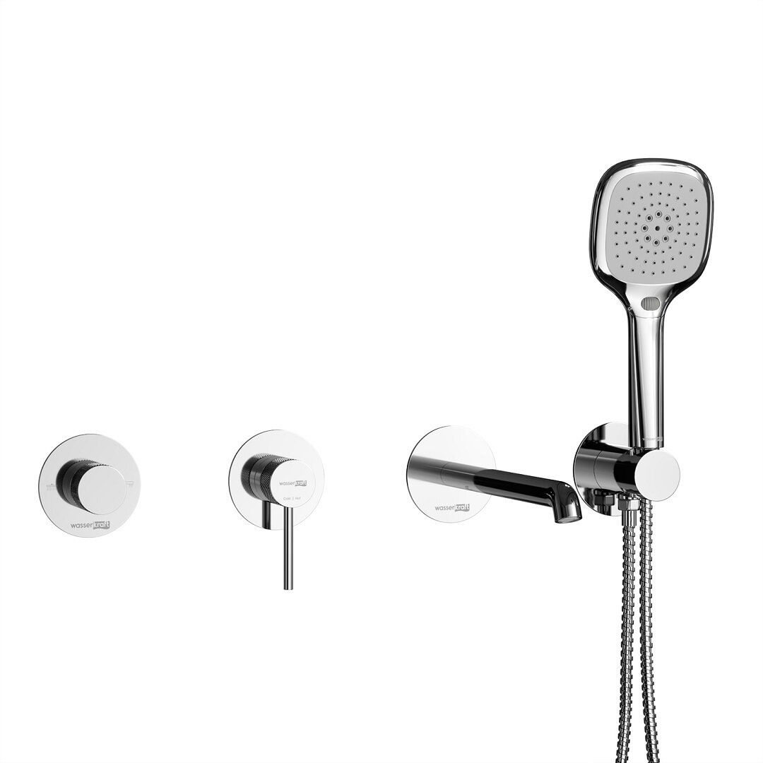 Изображение товара Смеситель для ванны и душа WasserKRAFT Мюриц/Muritz A9851.98DVR2.444.010.065.443, с внутренней частью, с душевым гарнитуром, хром Изображение товара Смеситель для ванны и душа WasserKRAFT Мюриц/Muritz A9851.98DVR2.444.010.065.443, с внутренней частью, с душевым гарнитуром, хром