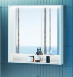 Изображение товара Зеркало Aquaton Капри 1A230402KPDA0 80 x 85 см настенное с подсветкой, цвет бетон пайн