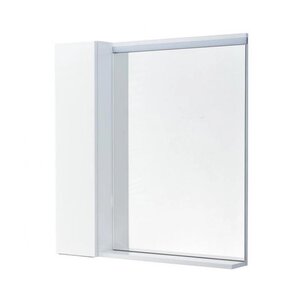 Изображение товара Зеркало-шкаф Aquaton Рене 1A222502NRC80 80.1 x 85.1см с подсветкой, левый, цвет белый/грецкий орех