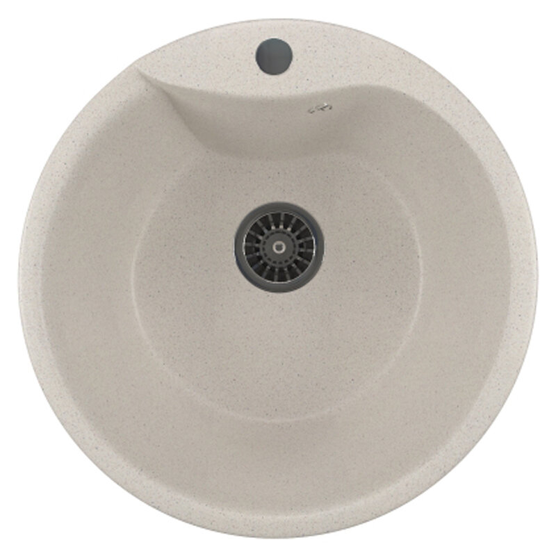 Изображение товара Кухонная мойка Mixline ML-GM12 331 врезная белая из искусственного камня 48.5х48.5 см