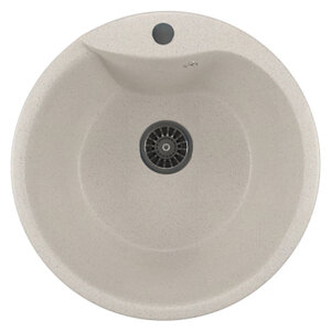 Изображение товара Кухонная мойка Mixline ML-GM12 331 врезная белая из искусственного камня 48.5х48.5 см