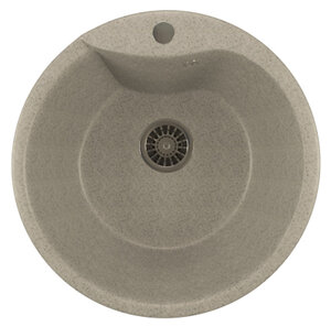 Изображение товара Кухонная мойка Mixline ML-GM12 - серый литьевой мрамор 48.5 х 48.5 см