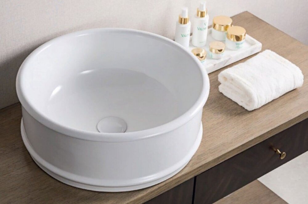 Изображение товара Раковина BelBagno BB1383 накладная круглая 45х45 см фаянс Италия