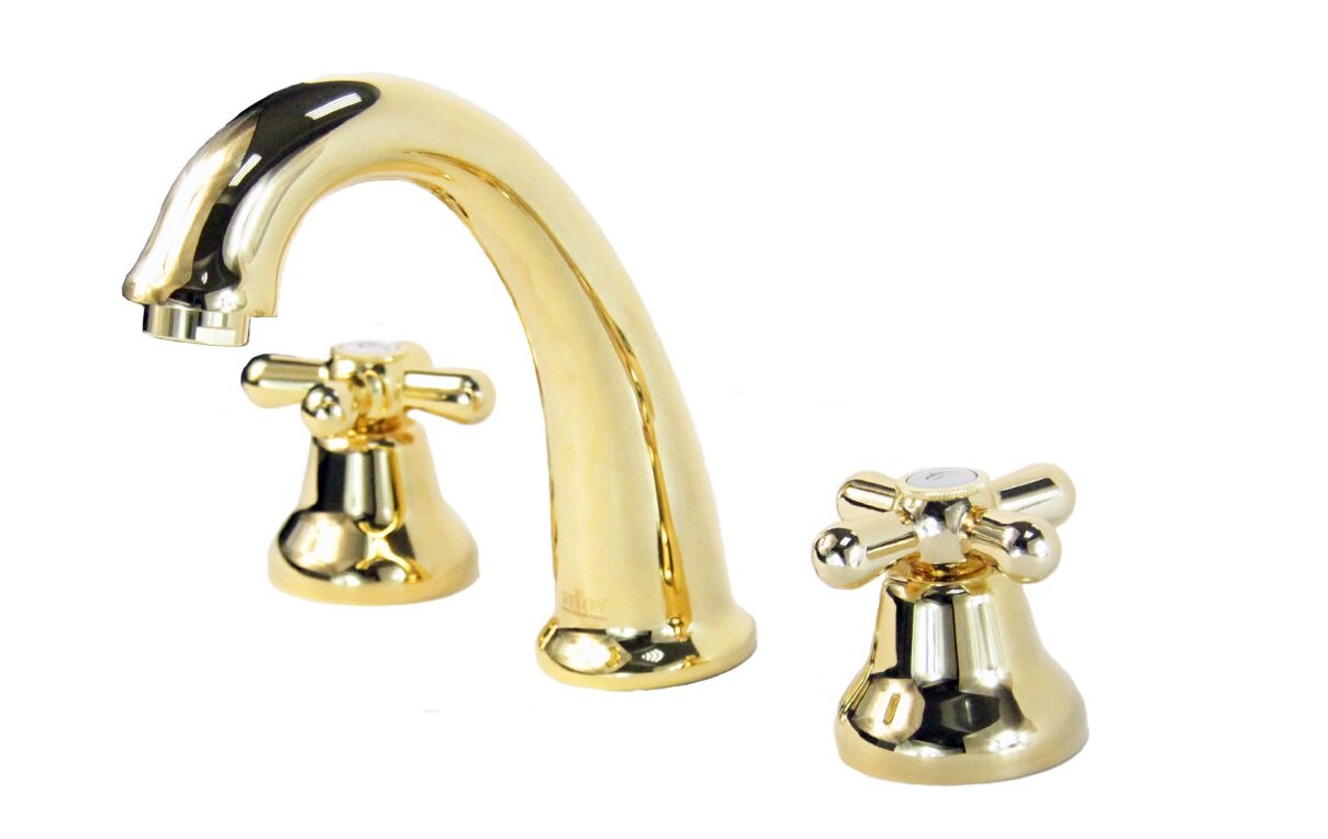 Изображение товара Смеситель Webert Armony AM750101010 для раковины, на 3 отверстия, с донным клапаном, золото