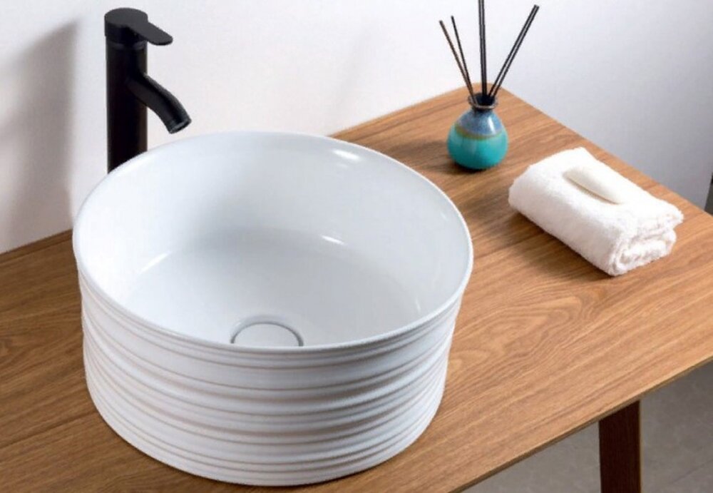 Изображение товара Раковина BelBagno BB1406 накладная круглая 40.5x40.5x18 см белая Италия