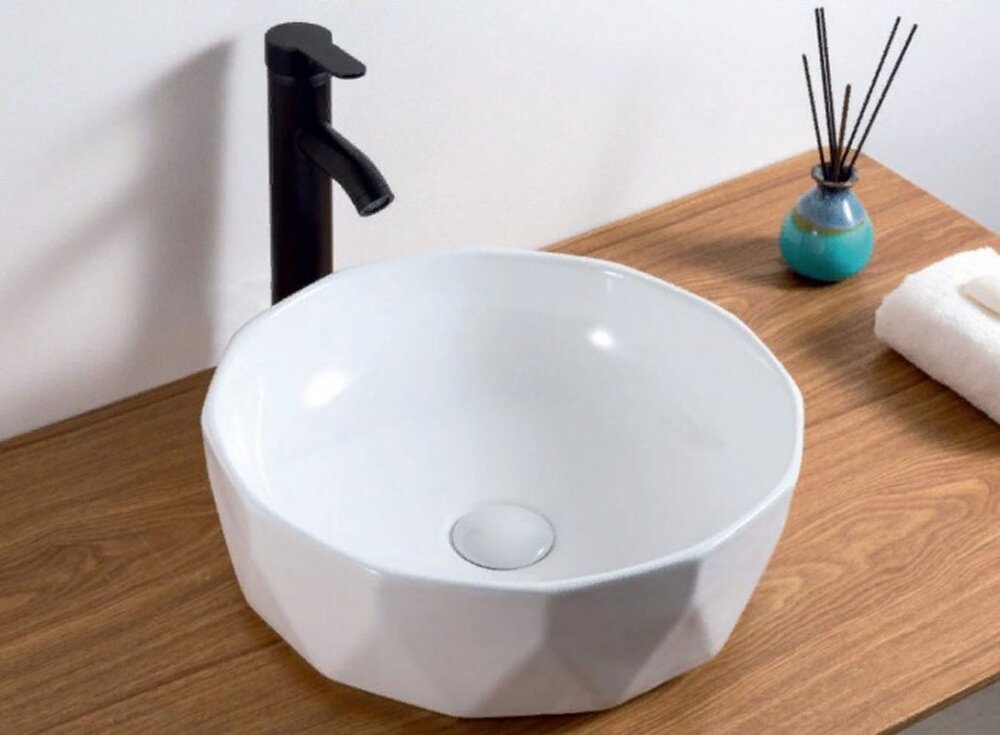 Изображение товара Раковина накладная BelBagno BB1409 круглая белая 41х41х13.5 см для ванной и кухни