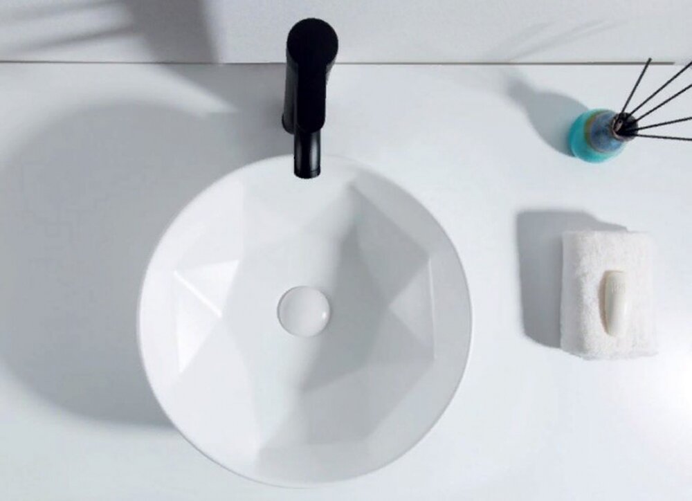 Изображение товара Накладная белая круглая раковина BelBagno BB1342H300 40.5 см из фаянса