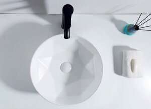 Изображение товара Накладная белая круглая раковина BelBagno BB1342H300 40.5 см из фаянса