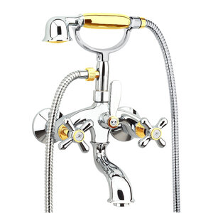 Изображение товара Смеситель Webert Armony AM720201017 для ванны, хром/золото