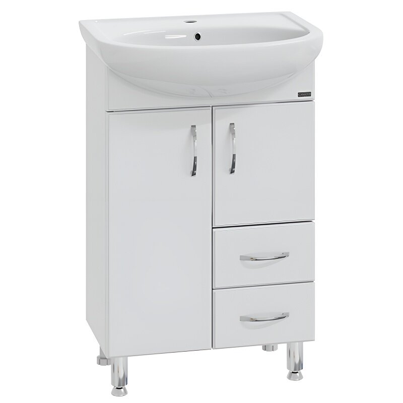 Изображение товара Тумба под раковину СаНта Уют 201088, 55 см, белая