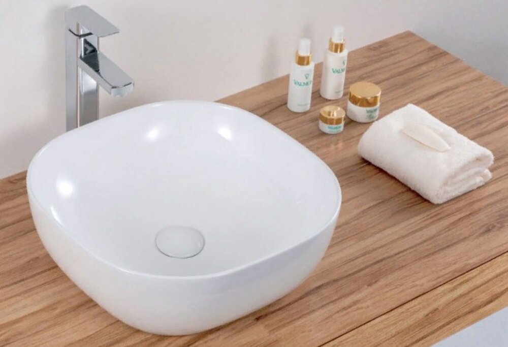 Изображение товара Раковина BelBagno BB1301 квадратная фаянс для ванной или кухни белая