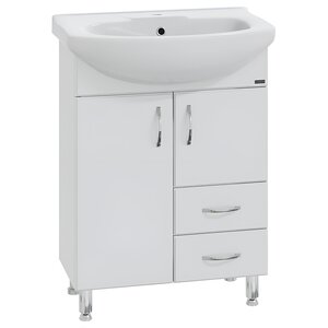 Изображение товара Тумба под раковину СаНта Элеганс 201103 65 см белая напольная мебель для ванной Изображение товара Тумба под раковину СаНта Элеганс 201103 65 см белая напольная мебель для ванной