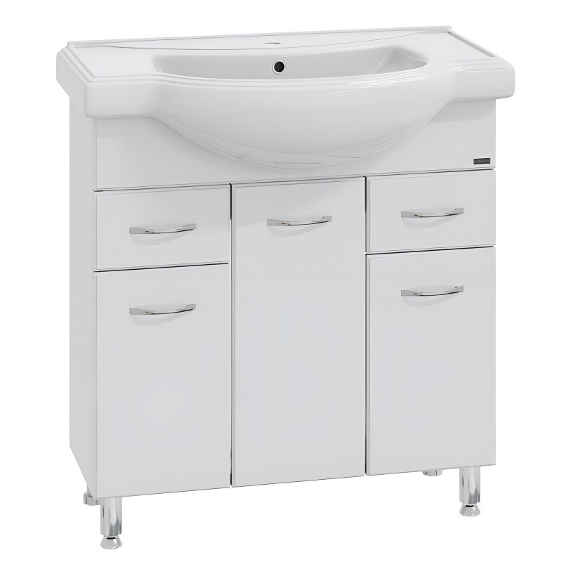 Изображение товара Тумба под раковину СаНта Эльбрус 80 201115 белая напольная