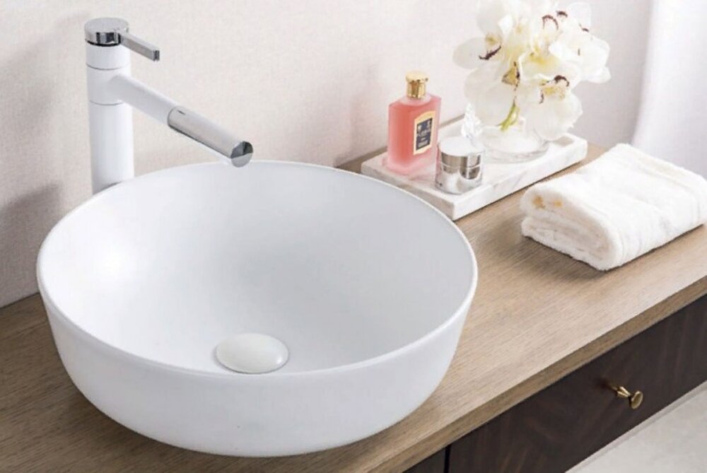 Изображение товара Раковина BelBagno BB1315 круглая накладная 41 см белая для ванной
