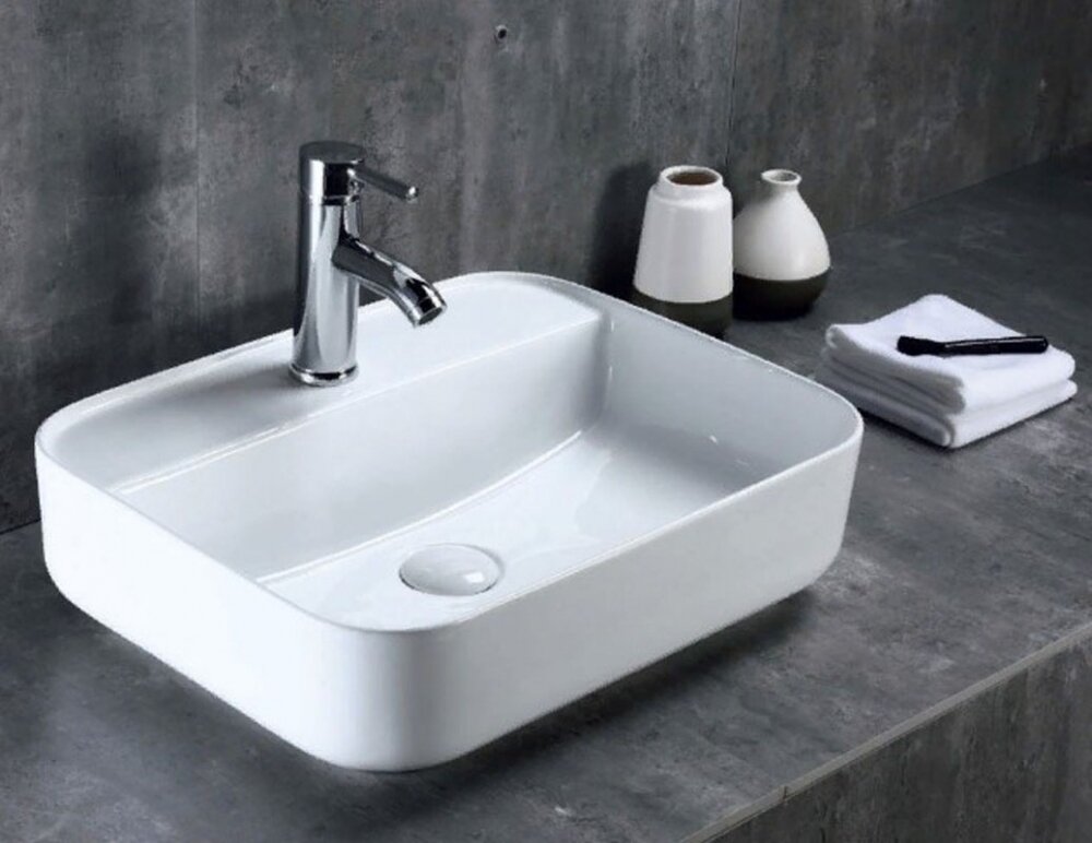 Изображение товара Раковина BelBagno BB1321 накладная 50х39 см из фаянса белая, Италия