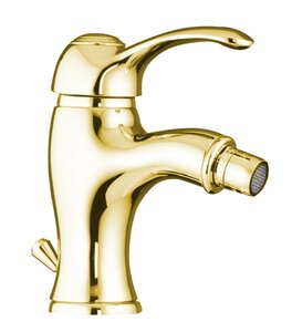 Изображение товара Смеситель Webert Aurora AU840102010 для биде, с донным клапаном, золото