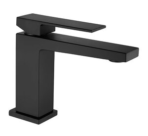 Изображение товара Смеситель Webert Pegaso PE830102560 для раковины, с донным клапаном, черный матовый