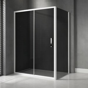 Изображение товара Душевой уголок Royal Bath Accord RB7110HPS-G, 110 x 70 см, стекло тонированное, профиль белый