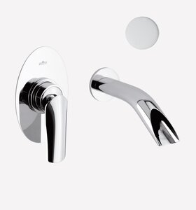 Изображение товара Смеситель Webert Aria AI830606844 для раковины встраиваемый хром/белый