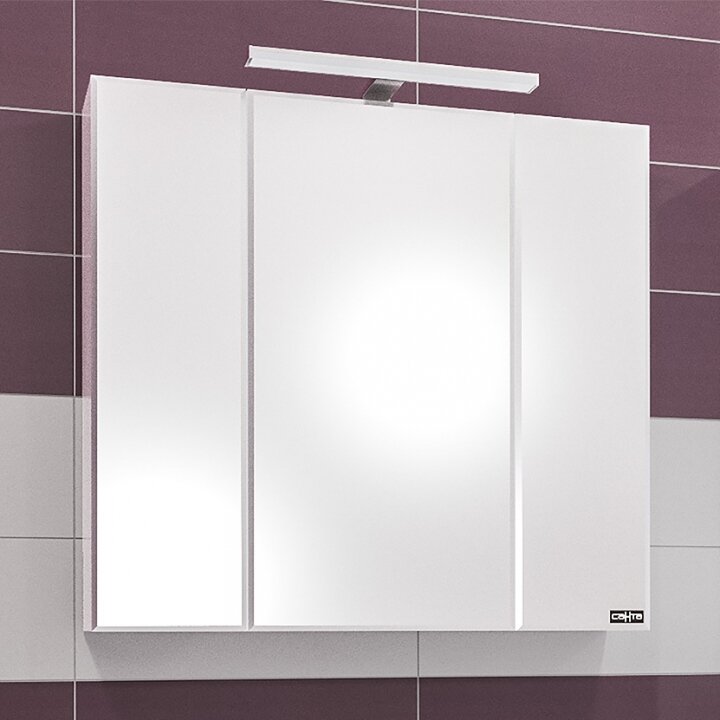 Изображение товара Зеркальный шкаф СаНта Стандарт 90 с подсветкой белый Россия