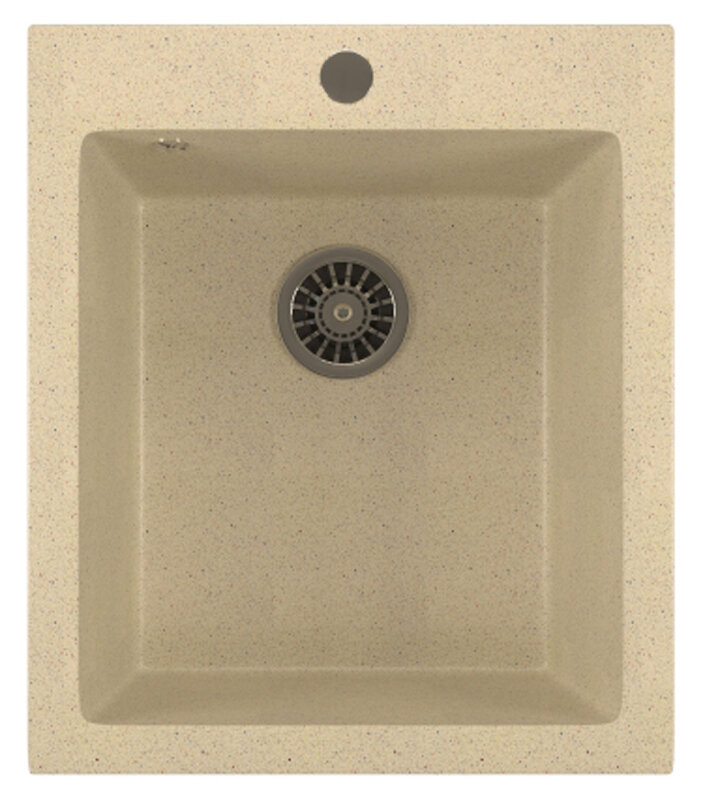 Изображение товара Кухонная мойка Mixline ML-GM14 328 врезная сверху из искусственного камня бежевый 42x49x19 см