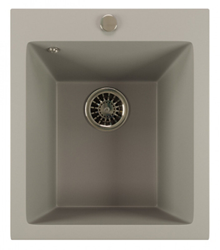 Изображение товара Кухонная мойка Mixline ML-GM14 342 из искусственного камня с врезной установкой и серым цветом