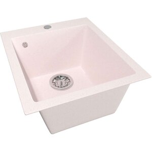 Изображение товара Кухонная мойка Mixline ML-GM14 311 светло-розовая врезная из искусственного камня 42x49 см