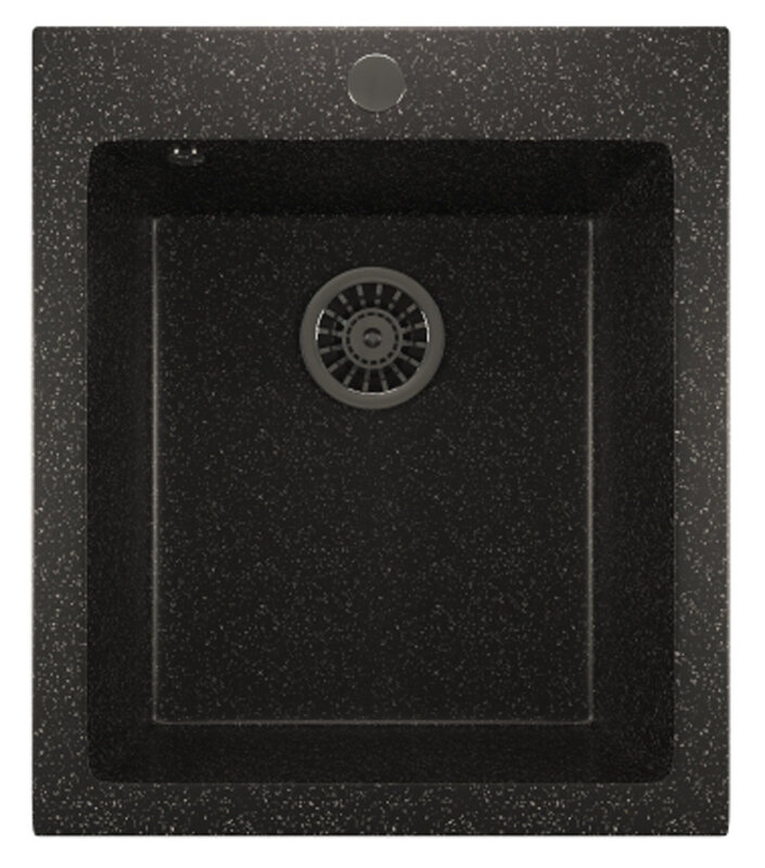 Изображение товара Кухонная мойка Mixline ML-GM14 308 черный врезная сверху 42х49 см Изображение товара Кухонная мойка Mixline ML-GM14 308 черный врезная сверху 42х49 см