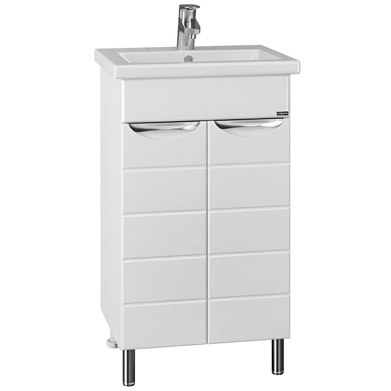 Изображение товара Тумба под раковину СаНта Родос 50 см напольная белая МДФ