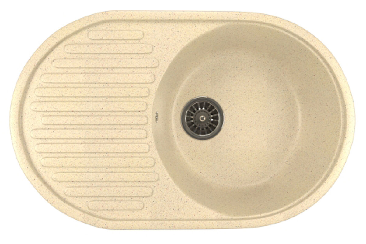 Изображение товара Mixline ML-GM16 кухонная мойка врезная сверху 73 5 46 5 см бежевый литьевой мрамор