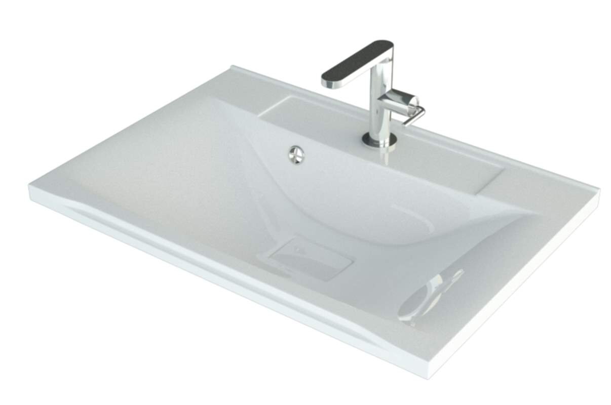 Изображение товара Раковина Andrea Elen 65 см из искусственного мрамора, белая, встраиваемая