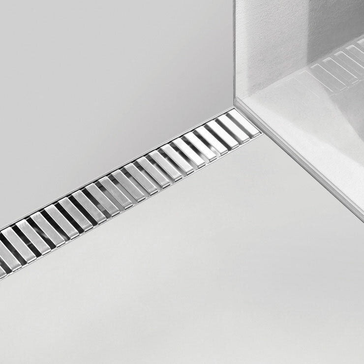 Изображение товара Душевой лоток AlcaPlast APZ1S-850 с порогами для перфорированной решетки нержавеющая сталь