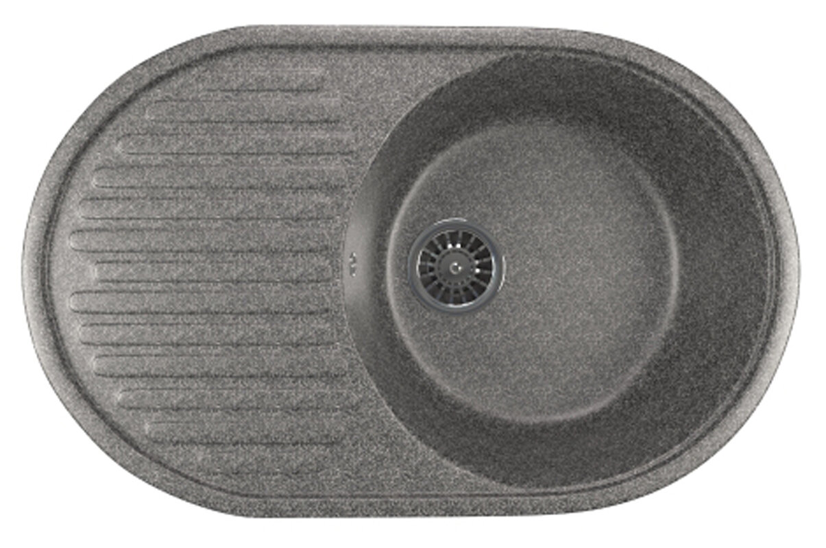Изображение товара Кухонная мойка Mixline ML-GM16 309 из искусственного камня 73,5х46,5 см серый