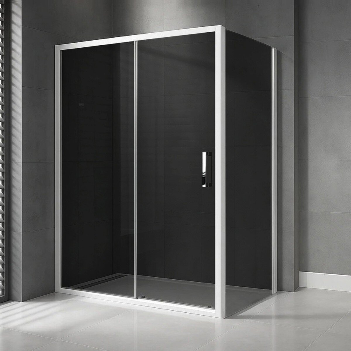Изображение товара Душевой уголок Royal Bath Accord RB75130HPS-G, 130 x 75 см, стекло тонированное, профиль белый Изображение товара Душевой уголок Royal Bath Accord RB75130HPS-G, 130 x 75 см, стекло тонированное, профиль белый