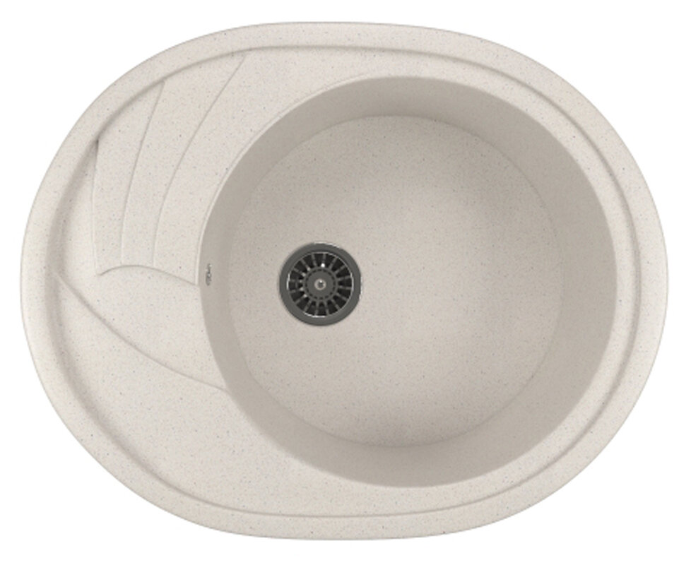 Изображение товара Кухонная мойка Mixline ML-GM17 331 врезная сверху белая 57х46.5 см