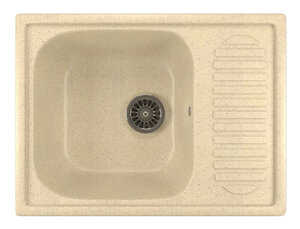 Изображение товара Кухонная мойка Mixline ML-GM18 328 врезная из искусственного камня бежевый 64.5х49х19 см