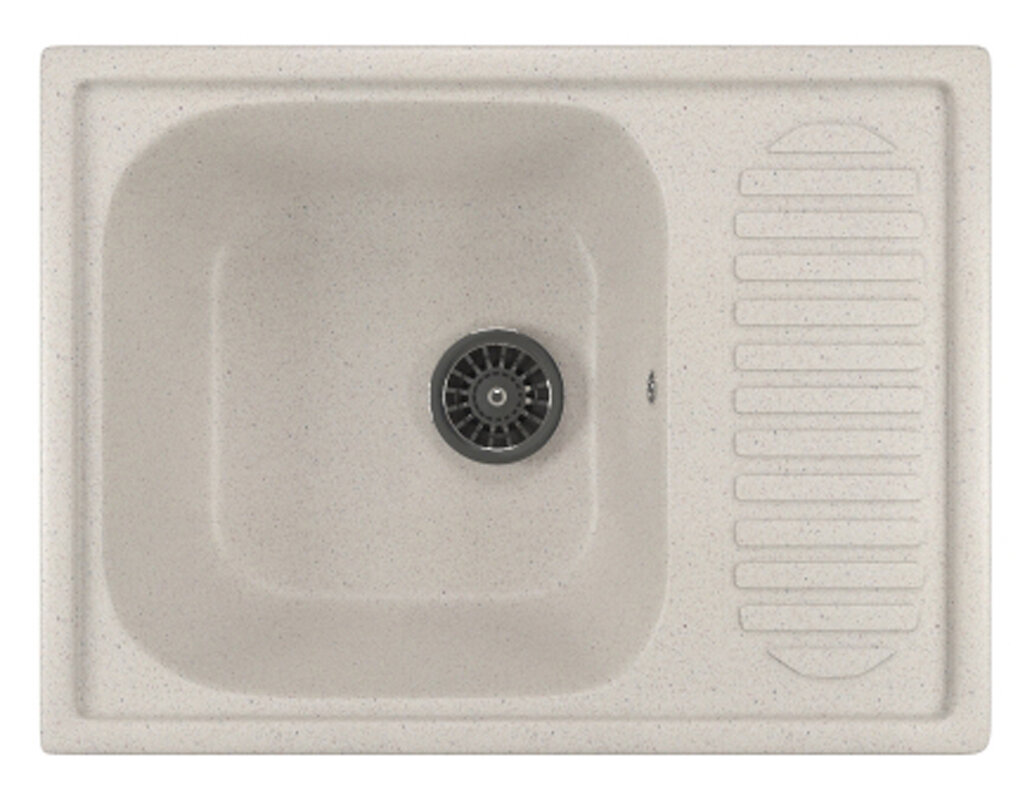 Изображение товара Кухонная мойка Mixline ML-GM18 (331), врезная сверху, цвет - белый, 64.5 х 49 х 19 см