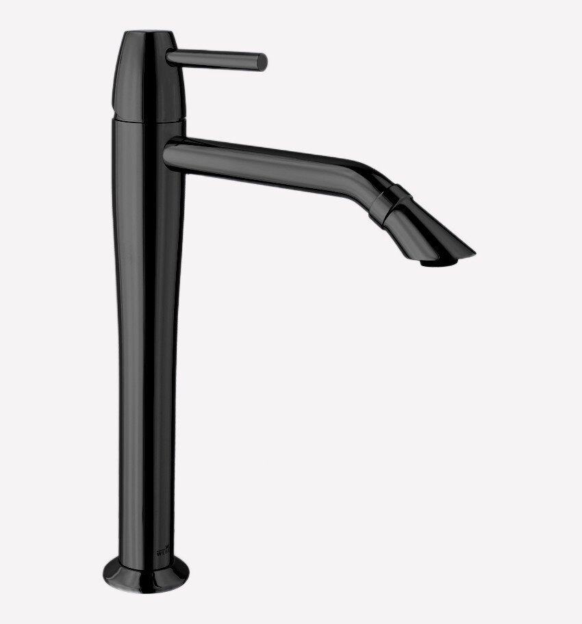Изображение товара Смеситель Webert Opera Moderna OE830402560 для раковины, высокий, с донным клапаном, черный матовый