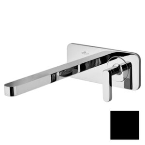 Изображение товара Смеситель Webert Living LV830606560 для раковины, без донного клапана, излив 16 см, черный матовый