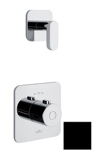 Изображение товара Смеситель Webert Living LV971302560 для душа, термостатический, встраиваемый, на 1 поток, черный матовый