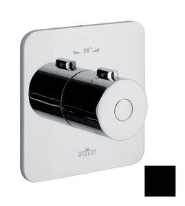 Изображение товара Смеситель Webert Living LV972101560 для душа, термостатический, встраиваемый, черный матовый