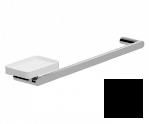 Изображение товара Полотенцедержатель с мыльницей Webert Living LV501601560 белый черный матовый