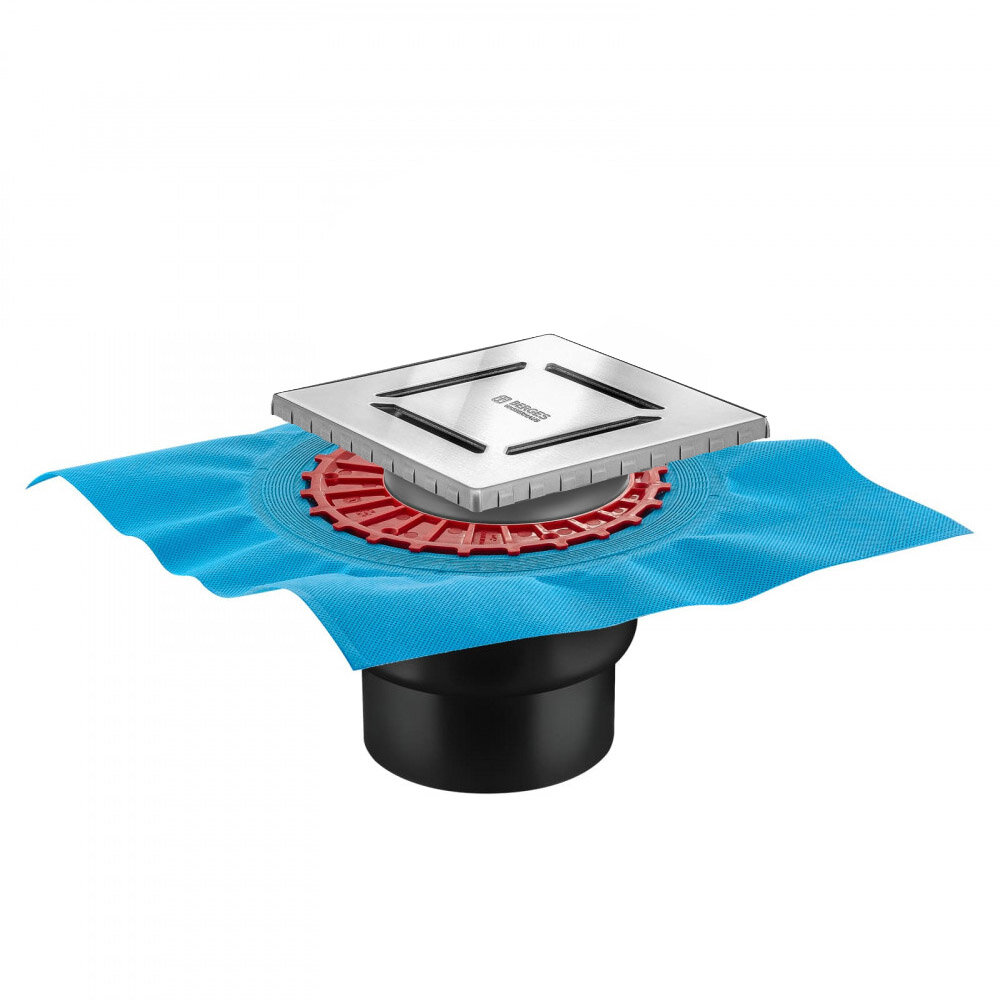 Изображение товара Душевой трап Berges Zentrum Norma 090463 из нержавеющей стали в хром матовом цвете