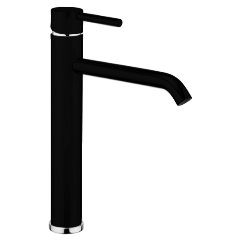 Изображение товара Смеситель для раковины Webert Elio EL830402564 высокий, c донным клапаном, черный матовый