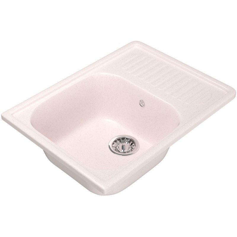 Изображение товара Кухонная мойка Mixline ML-GM18 311 врезная светло-розовая 64.5х49см искусственный камень