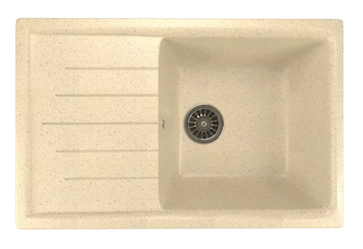 Изображение товара Кухонная мойка Mixline ML-GM19 328 врезная сверху из искусственного камня бежевый 75 см