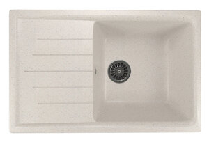 Изображение товара Кухонная мойка Mixline ML-GM19 (331), врезная сверху, цвет - белый, 75 х 49.5 х 20 см